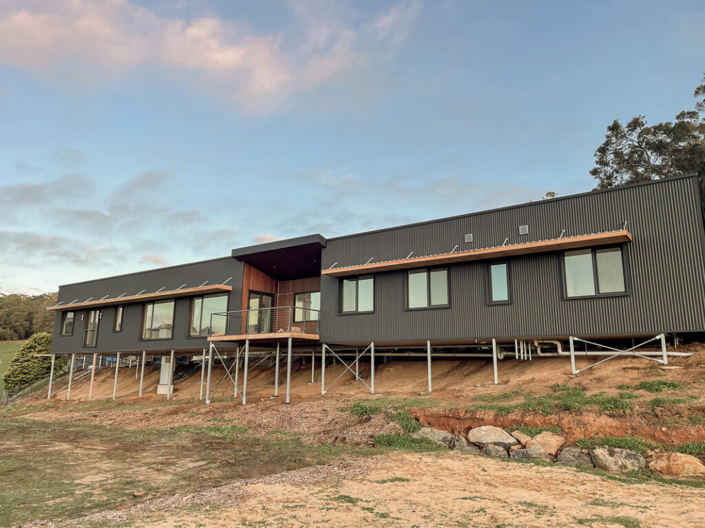 Wellington Mill Exterior. A Passive House built in Ferguson Valley, Western Australia